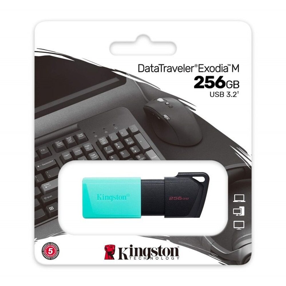 【DTXM/256GB】 金士頓 256GB Exodia M USB 3.2 G1 滑蓋 隨身碟 5年保固-圖片-2