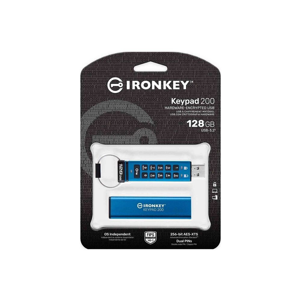 【IKKP200/128GB】 金士頓 128G KP200 數字鍵 加密 隨身碟 支援 USB3.2-圖片-2