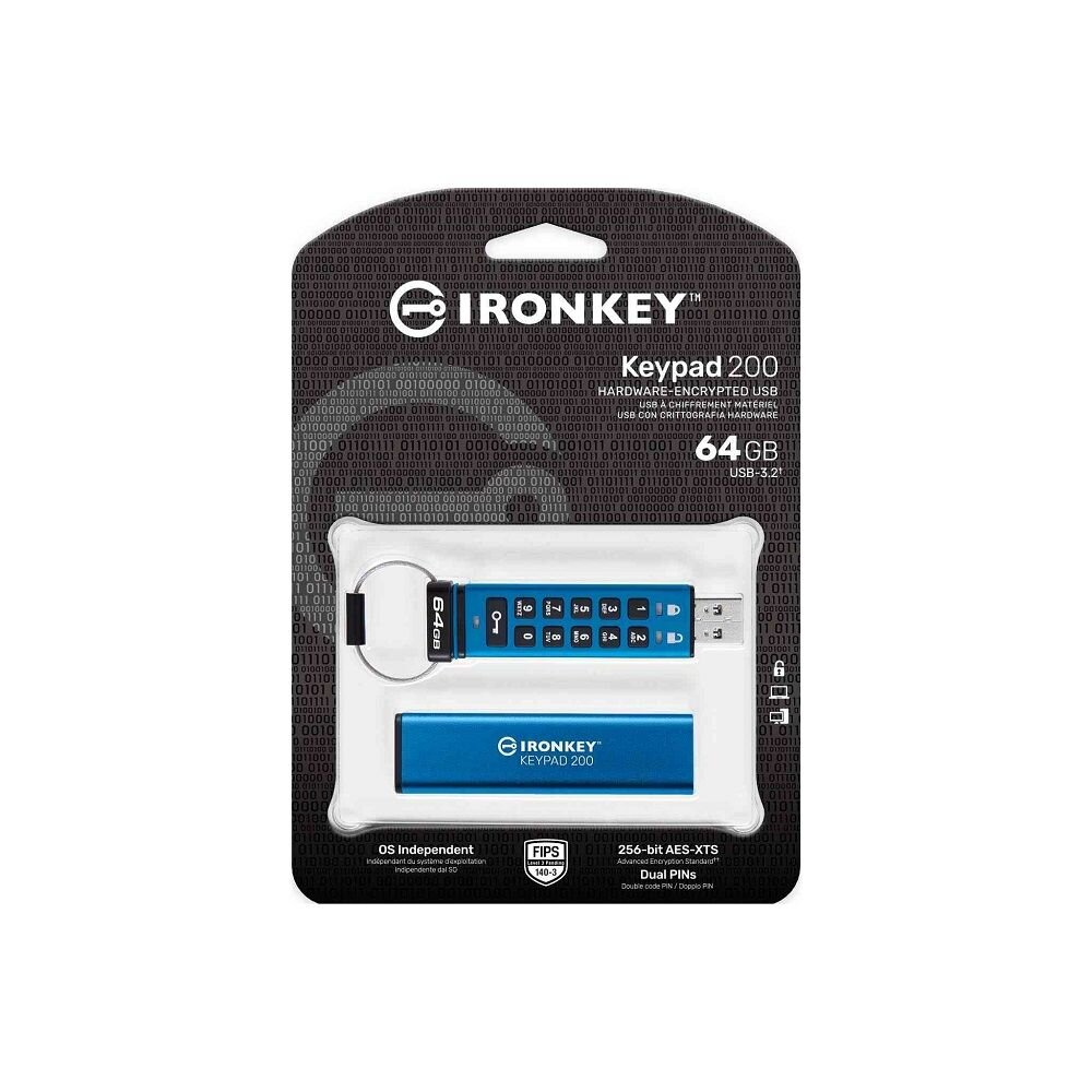 【IKKP200/64GB】 金士頓 64G KP200 數字鍵 加密 隨身碟 支援 USB3.2-圖片-2