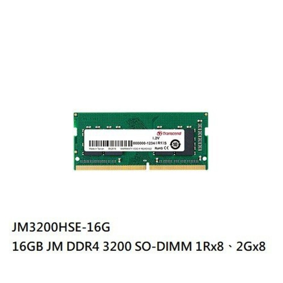 JM3200HSE-16G-【JM3200HSE-16G】 創見 16GB DDR4-3200 SO-DIMM 筆記型 記憶體