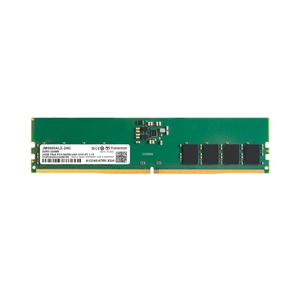 JM5600ALE-24G-【JM5600ALE-24G】 創見 24GB DDR5-5600 桌上型 記憶體 終身保固