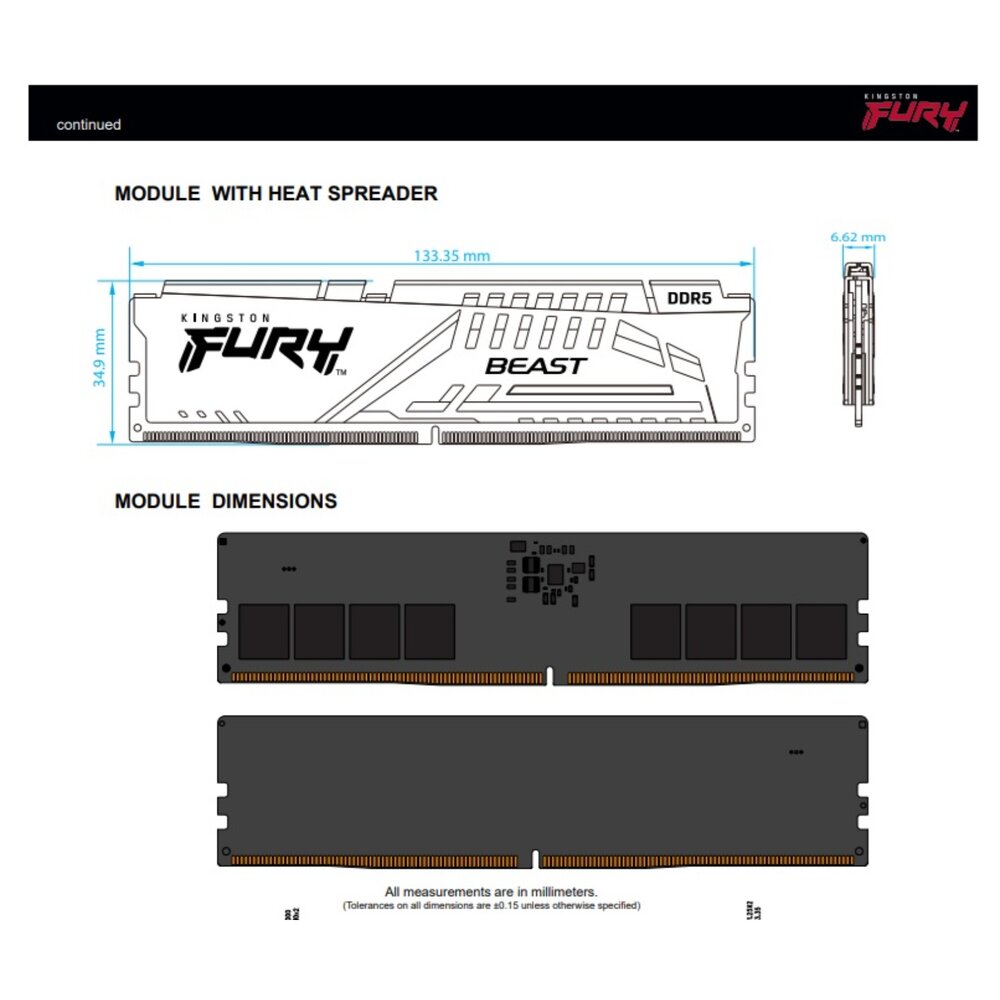 【KF560C30BBEK2-32】 金士頓 16GB x2 DDR5-6000 FURY 桌上型 記憶體-圖片-2