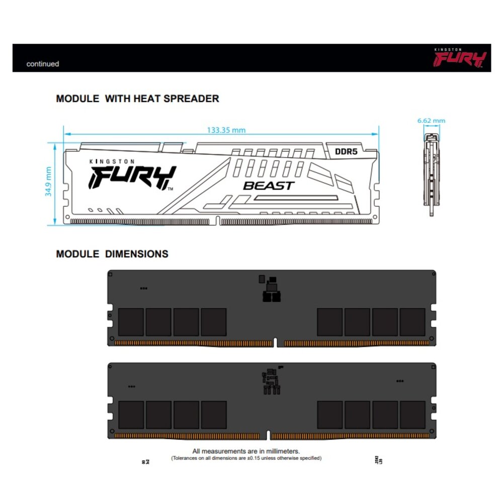 【KF560C30BBEK2-64】 金士頓 32GB x2 DDR5-6000 FURY 桌上型 記憶體-圖片-2