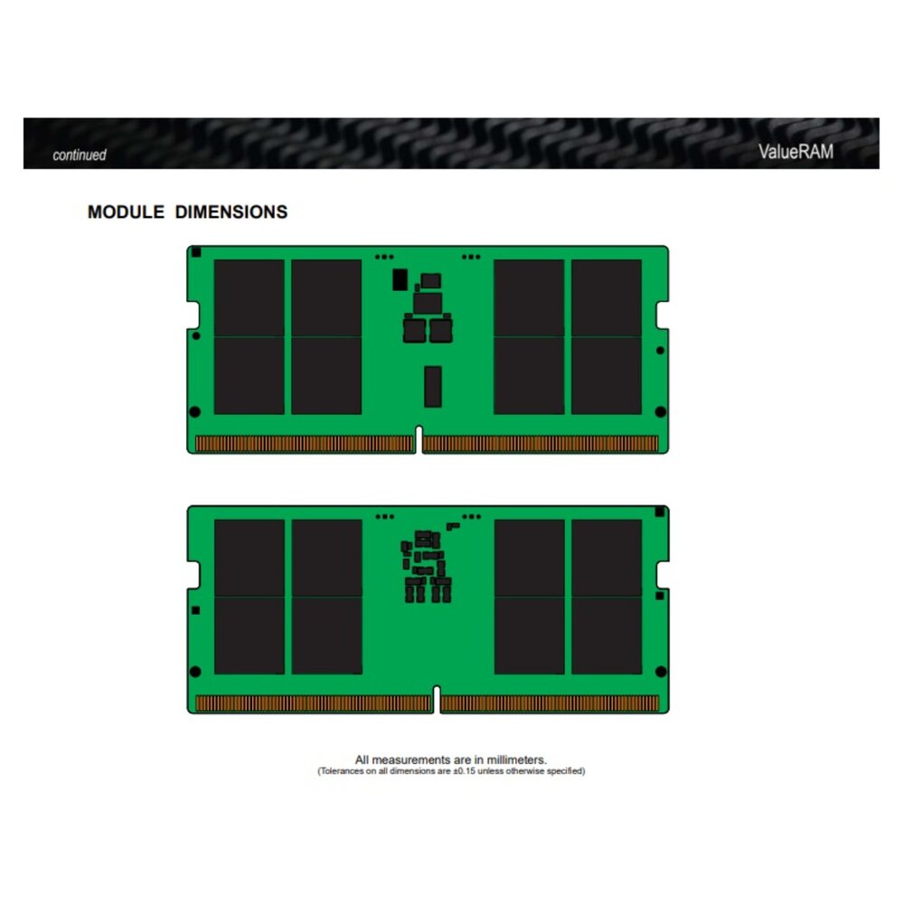 【KVR64V52BD8-64】 金士頓 64GB DDR5-6400 SO-DIMM 筆記型 記憶體-圖片-2