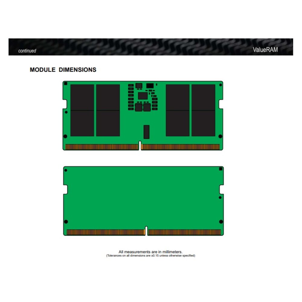 【KVR64V52BS8-32】 金士頓 32GB DDR5-6400 SO-DIMM 筆記型 記憶體-圖片-2