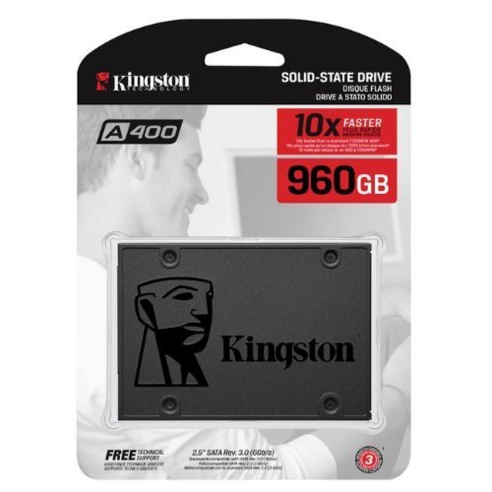 【SA400S37/960G】 金士頓 960GB A400 SSD 固態硬碟 SATA3 讀500MB/s-圖片-1
