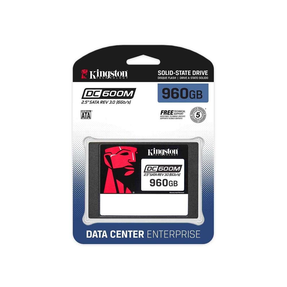 【SEDC600M/960G】 金士頓 960GB DC600M SSD 企業級固態硬碟 SATA3 5年保-圖片-1