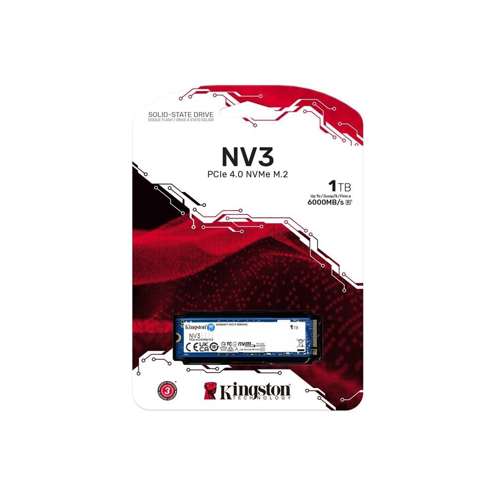 【SNV3S/1000G】 金士頓 1TB M.2 2280 NV3 PCIe 4.0 SSD 固態硬碟-圖片-1