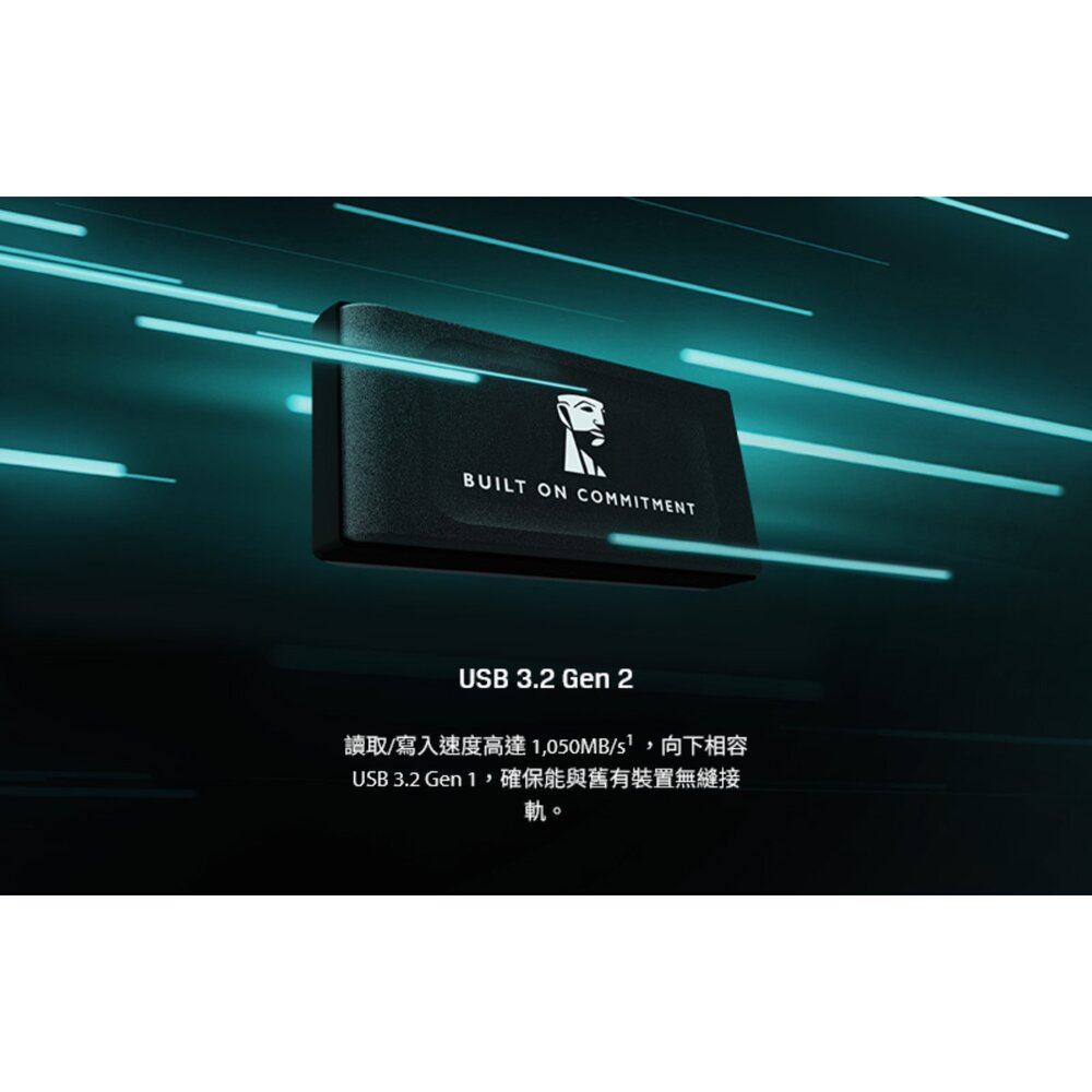 【SXS1000/1000GA】 金士頓 1TB 行動固態硬碟 USB 3.2 G2 讀取1050MB/s-圖片-5