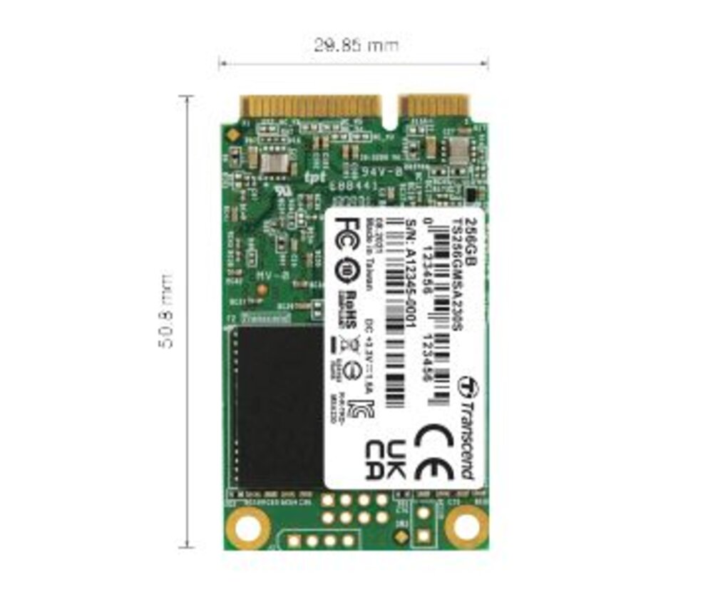 【TS256GMSA230S】 創見 256GB mSATA SSD 固態硬碟 支援 SATA III-圖片-2