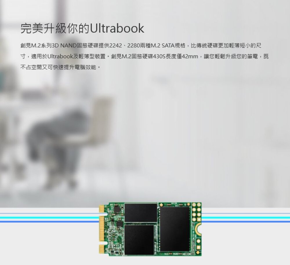 【TS256GMTS430S】 創見 M.2 2242 SATA 3 SSD 固態硬碟-圖片-2