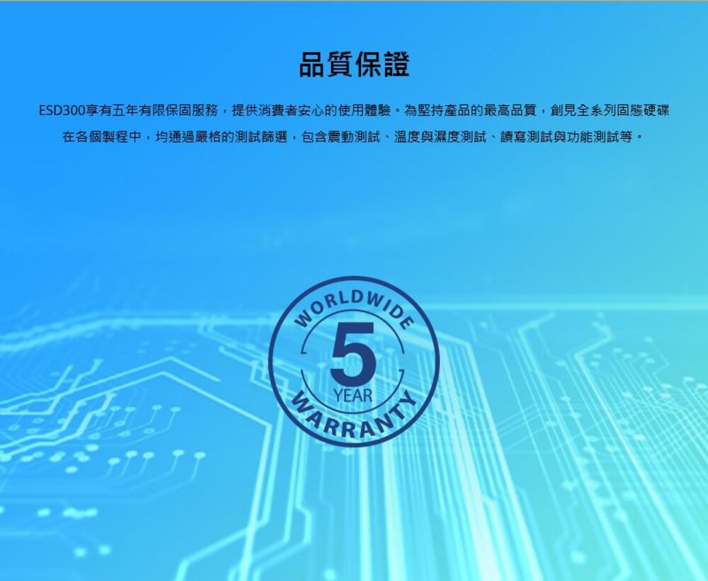 【TS2TESD300】 創見 2TB ESD300 行動固態硬碟 type-C 介面 5年保固-圖片-7