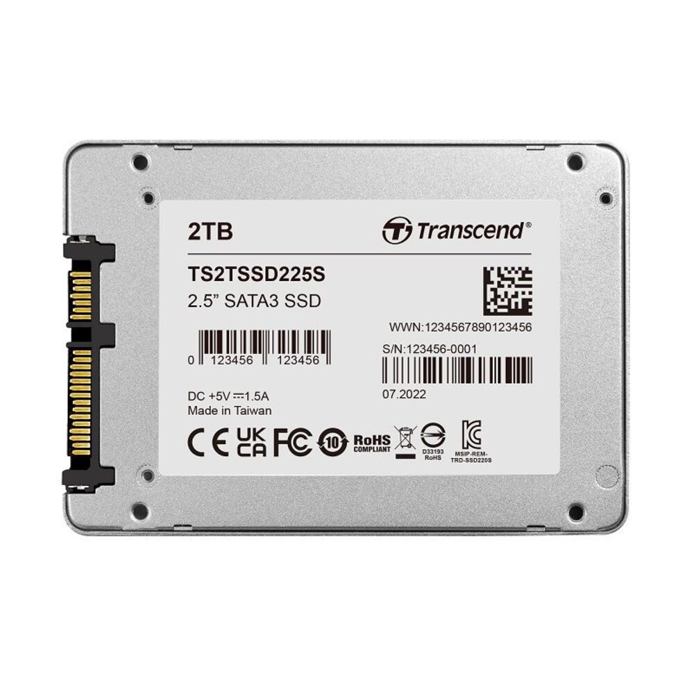【TS2TSSD225S】 創見 2TB 225S SATA 3 SSD 固態硬碟 3年保固 封面照片