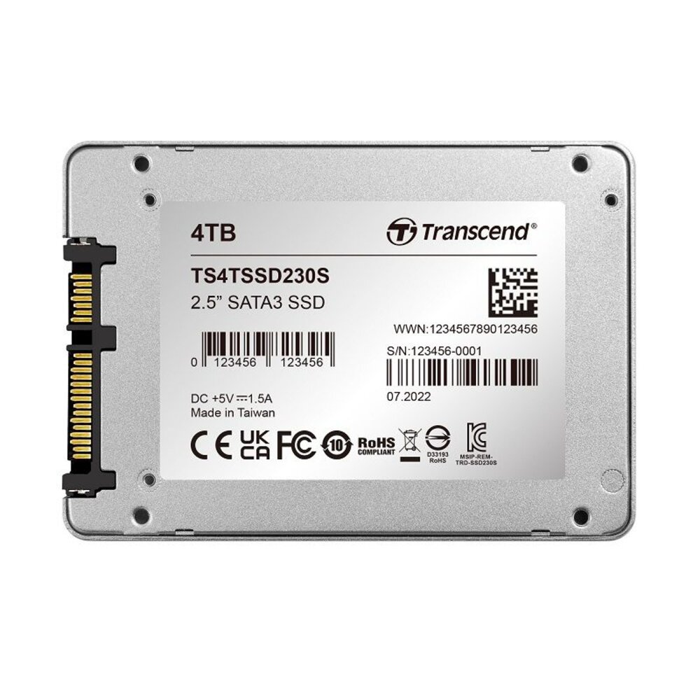 TS4TSSD230S-【TS4TSSD230S】 創見 4TB SSD 230S 固態硬碟 SATA III 7mm
