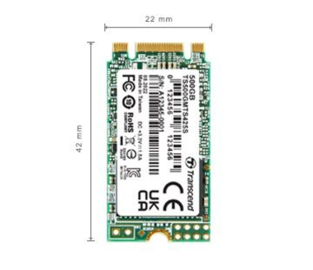 【TS500GMTS425S】 創見 500GB 425S M.2 2242 SSD 固態硬碟 SATA 3-圖片-8