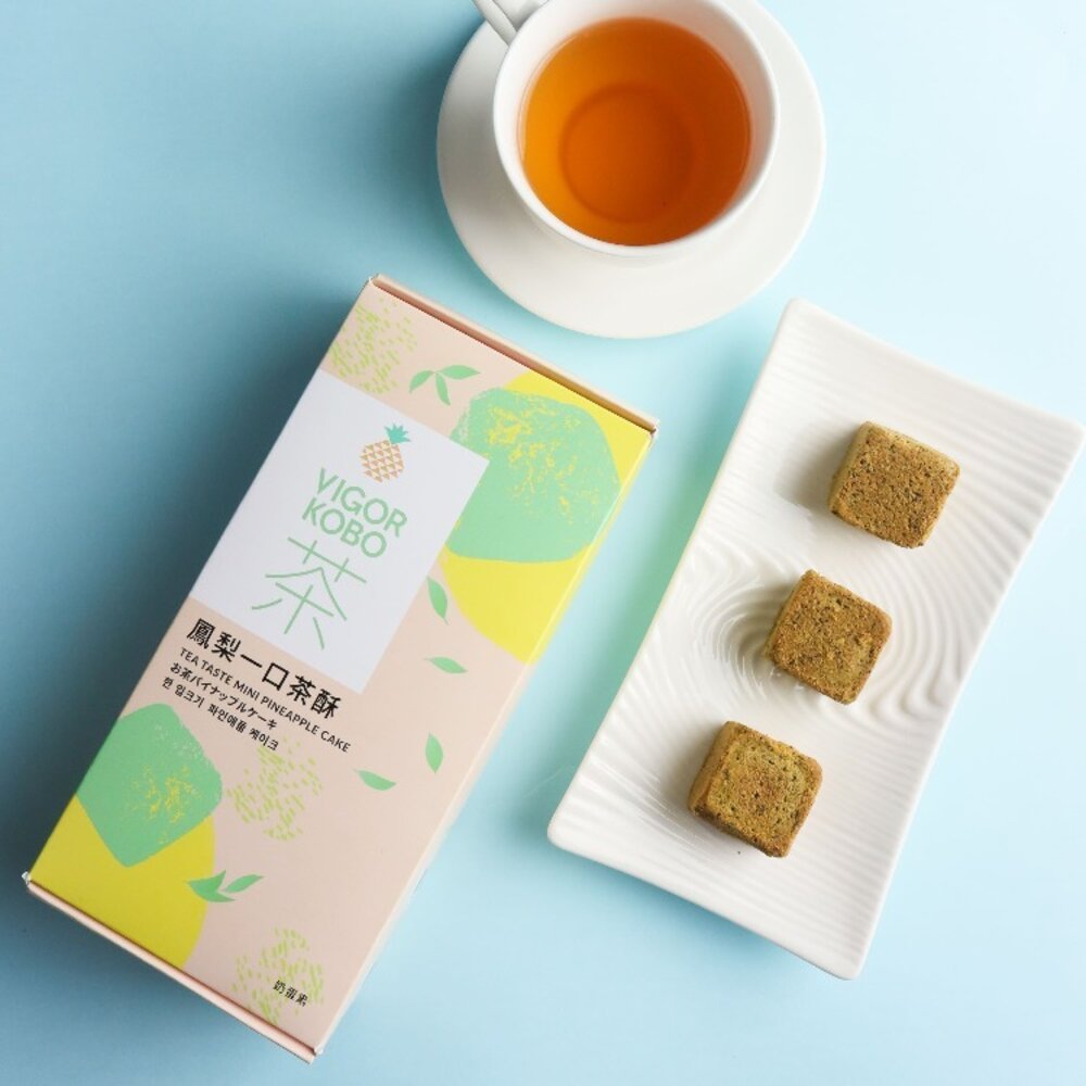 輕伴盒3件組-【維格餅家】輕伴盒3件組(金萱烏龍鳳梨一口茶酥*1+草莓煉乳雪花餅*1+阿薩姆紅茶一口茶酥*1)｜官方旗艦店