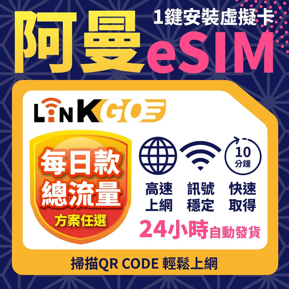 04220005-1-【LINKGO】白鑽卡 阿曼 eSIM卡 上網卡 每日流量/ 總流量 (阿曼網卡 阿曼蘇丹國 阿拉伯半島 馬斯喀特 穆特