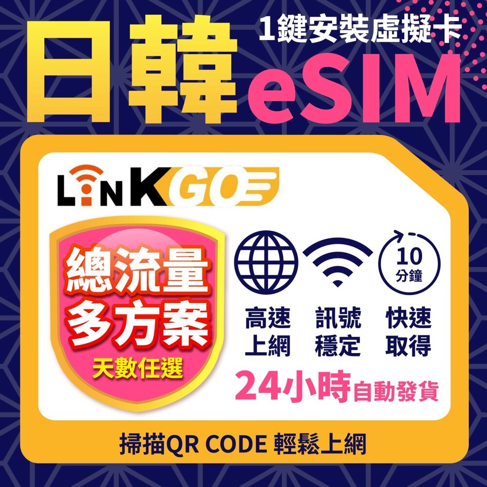 251103182543 - 【LinkGO】日韓eSIM 1~3天多組合 每日流量 5G/4G高速 多電信 日本  東京 大阪 首爾 釜山 濟州島 韓國 白鑽卡