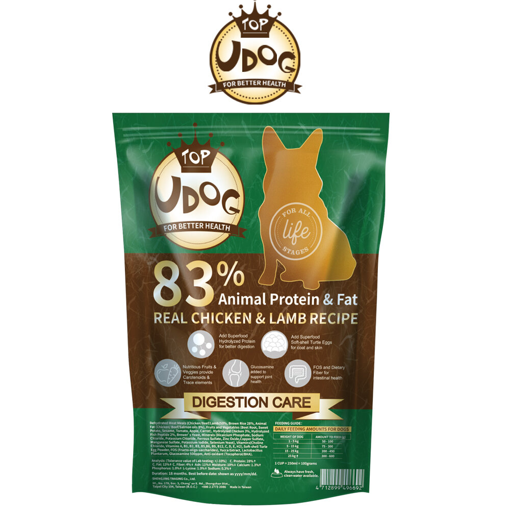 UDOG 全齡犬 田園遨遊-雞羊雙拼400g 犬糧 狗飼料『WANG』-圖片-1