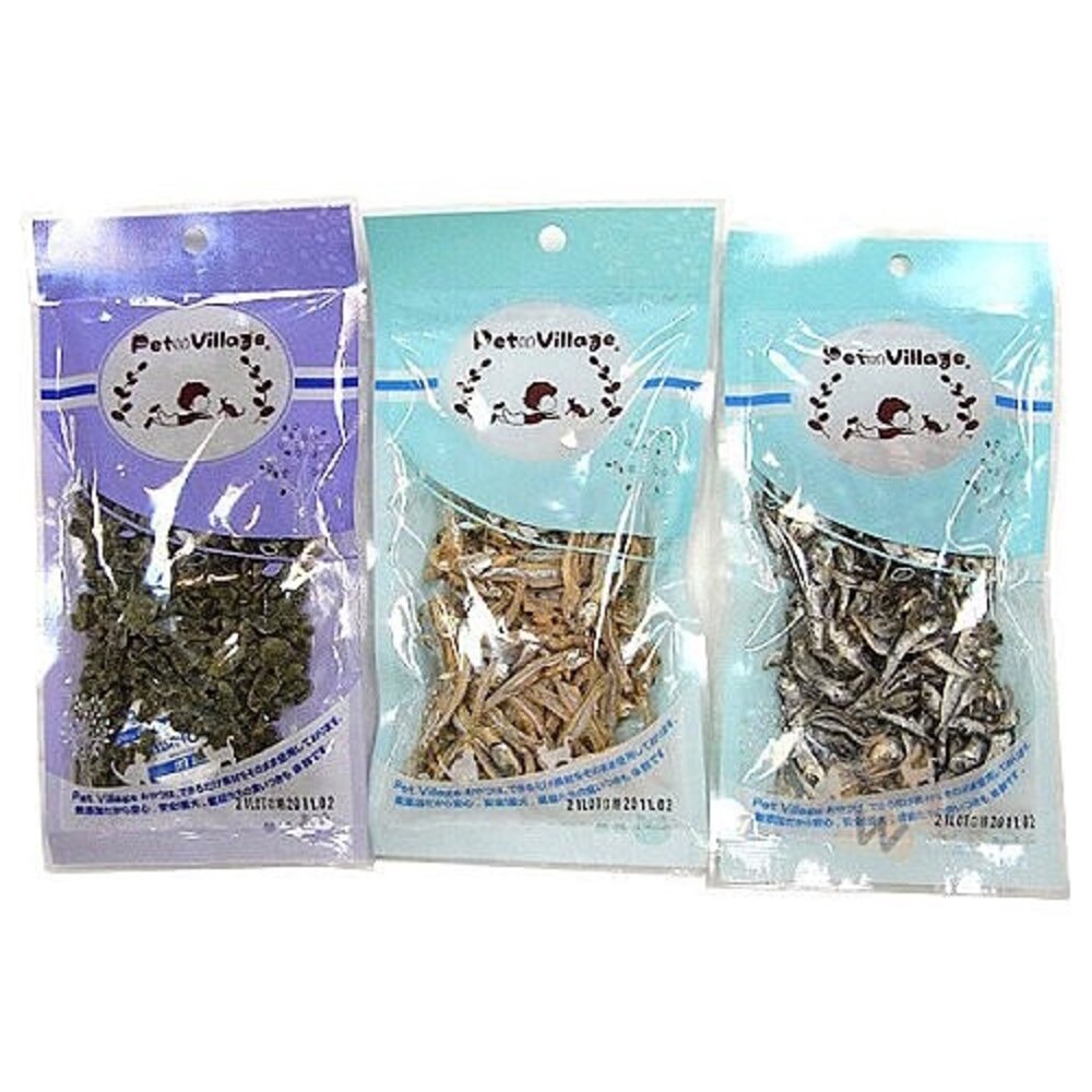 020200216-日本 PET VILLAGE 貓咪小魚乾/潔牙粒/白丁魚(口味隨機出) 貓零食『WANG』
