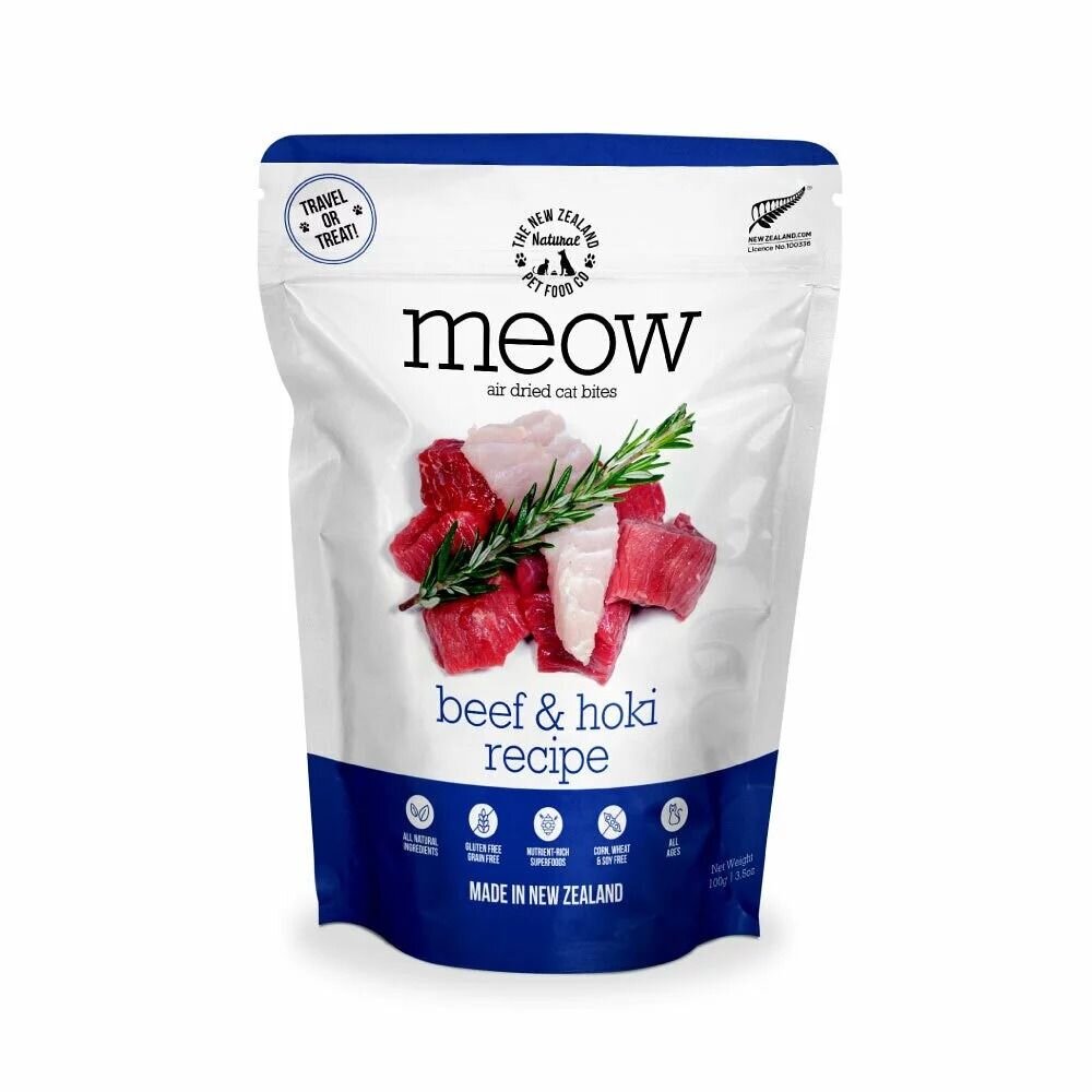 NZ Natural 鮮開凍 meow 貓咪香酥風乾鮮肉餐 牛肉鱈魚 750g 貓零食『WANG』-圖片-1