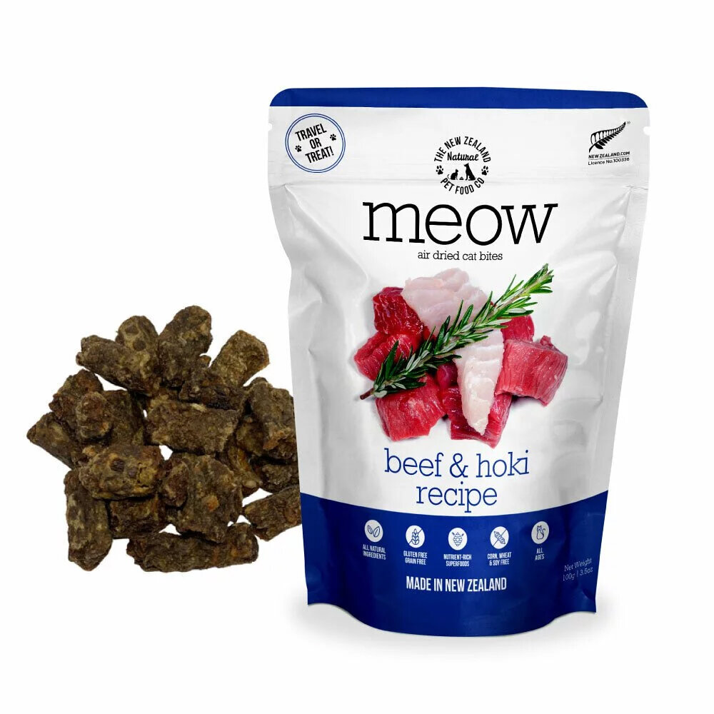 020202393-NZ Natural 鮮開凍 meow 貓咪香酥風乾鮮肉餐 牛肉鱈魚 750g 貓零食『WANG』