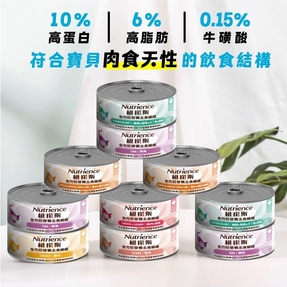 Nutrience 紐崔斯 全方位營養主食貓罐 156g【單罐】營養罐 鮮肉罐 主食罐 挑嘴貓 貓罐頭『WANG』-圖片-5