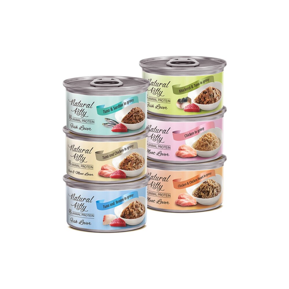 Natural Kitty 自然小貓|98%動物性蛋白質主食罐【單罐】70g 肉塊 鮪魚罐 主食罐 貓罐頭『WANG』-圖片-1