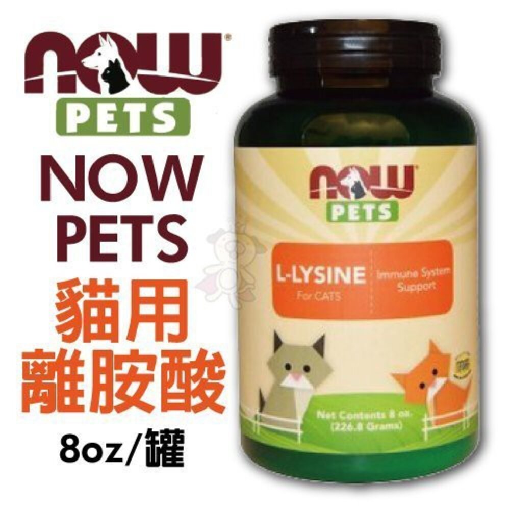 040200186-美國 NOW PETS (代理商公司貨) 貓用離胺酸 8oz (226.8g) 貓咪營養品『WANG』