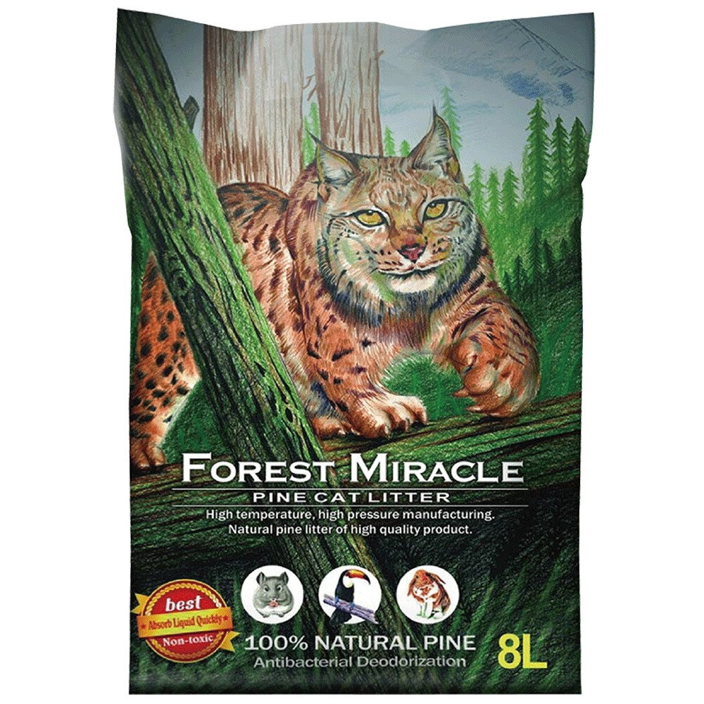 Forest Miracle 森林奇跡 純天然松木砂 8L(4.2KG) 超取限一包 貓砂 松木砂 崩解貓砂『WANG』-圖片-1
