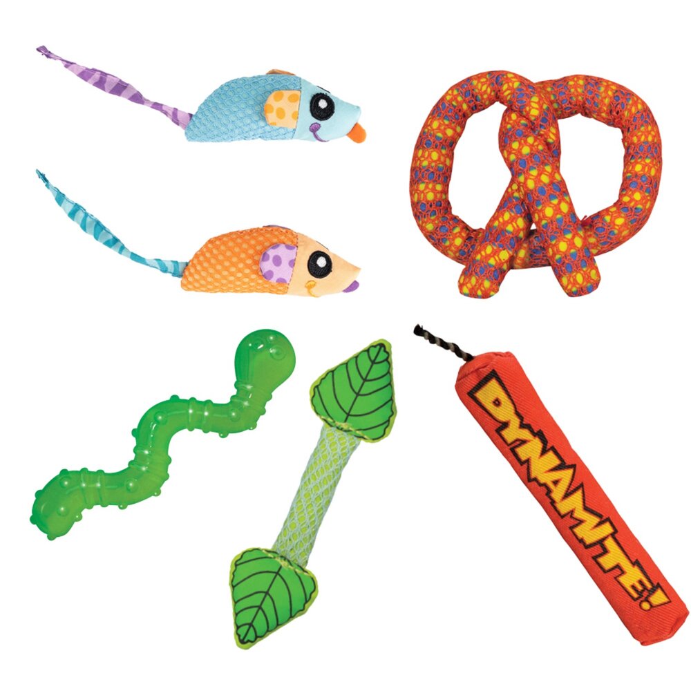 美國 Petstages 貓咪潔牙玩具 紅鞭炮 薄荷棒 貓草潔牙脆餅 毛毛蟲 潔牙鼠 貓草玩具 貓玩具『WANG』-圖片-1