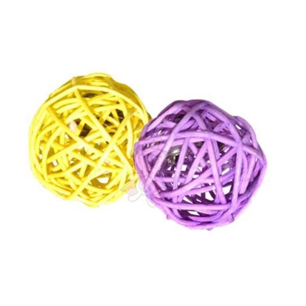 050401872-摩爾思 Mores 貓草玩具 藤球 2入一組 內含貓薄荷 貓鈴噹 貓玩具『WANG』