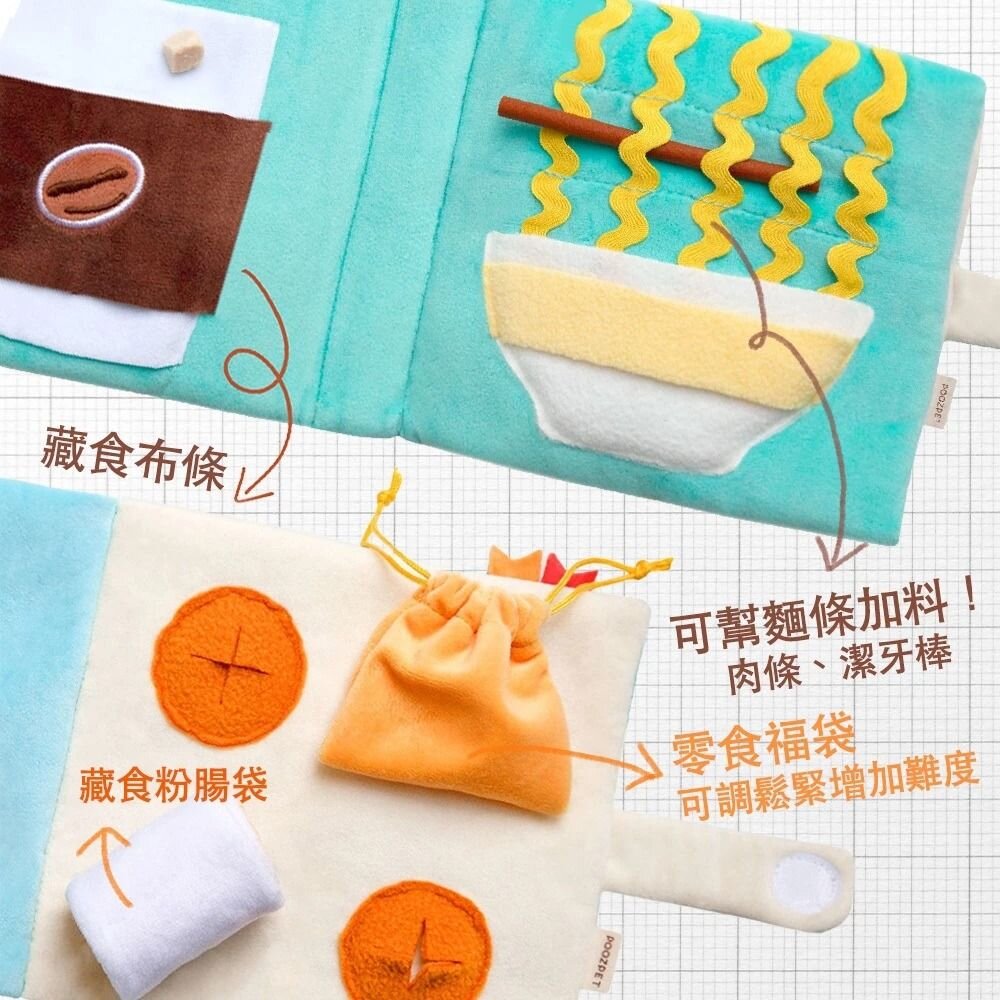 POOZPET 美食指南嗅聞書 寵物玩具/益智/藏食/慢食玩具/解悶訓練/貓狗玩具『WANG』-圖片-3