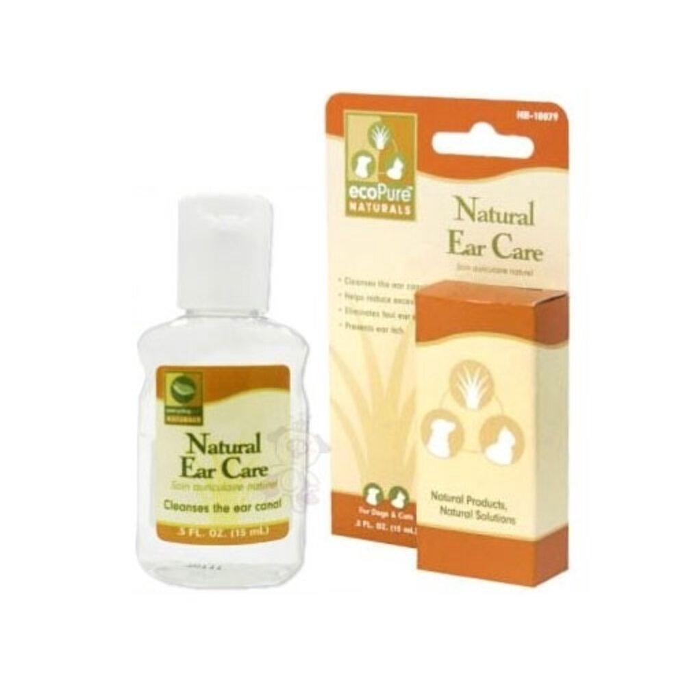 美國 Ecopure 天然草本清耳液 15ml / 瓶 寵物潔耳液 犬貓用『WANG』-圖片-1