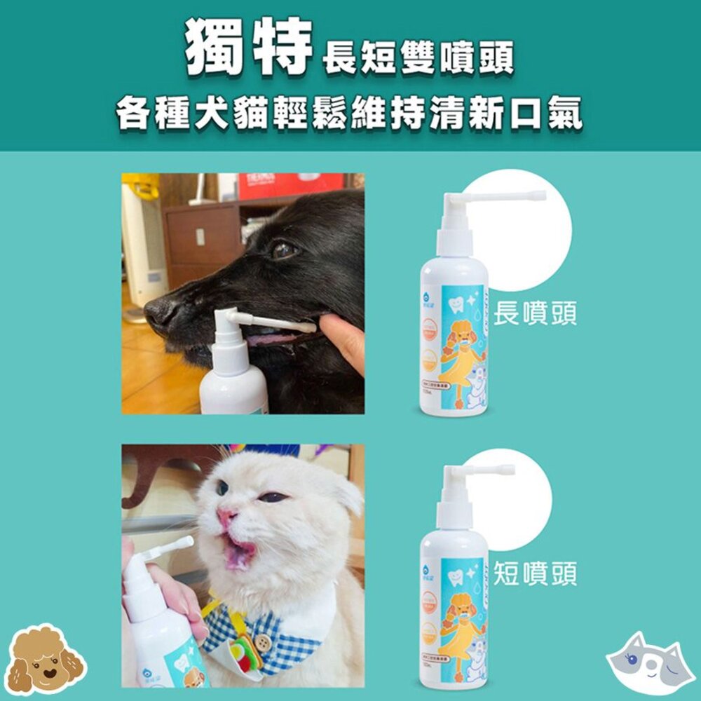 ODOUT 臭味滾 清新口腔噴霧 100ml 犬貓用 無香精 寵物口腔清潔『WANG』-圖片-3