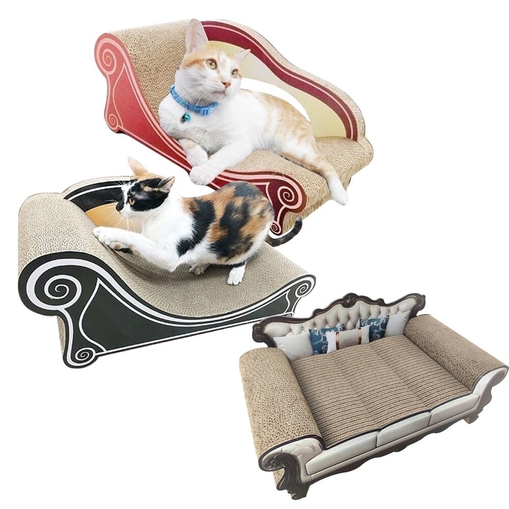 050600550-ICAT 寵喵樂 時尚貴妃貓躺椅 SY-271 豪華歐式銀色貴妃 EP-638 歐室寶座 貓抓板『WANG』