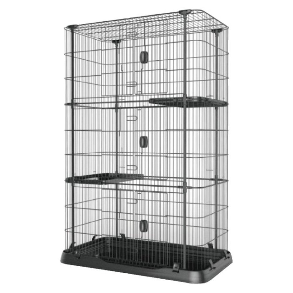 050701243-ChampE 喵星樂園貓用籠 CE500 灰/藍 空間寬敞多貓家庭使用『WANG』