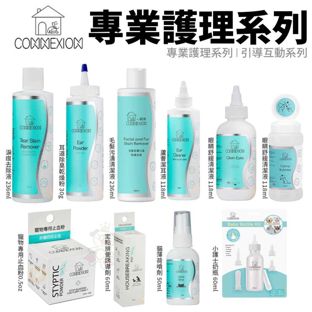 CONNEXION 寵物專業護理/引導互動系列 淚痕 眼睛保健清潔液 蘆薈潔耳液 貓薄荷噴劑 犬貓『WANG』-圖片-5