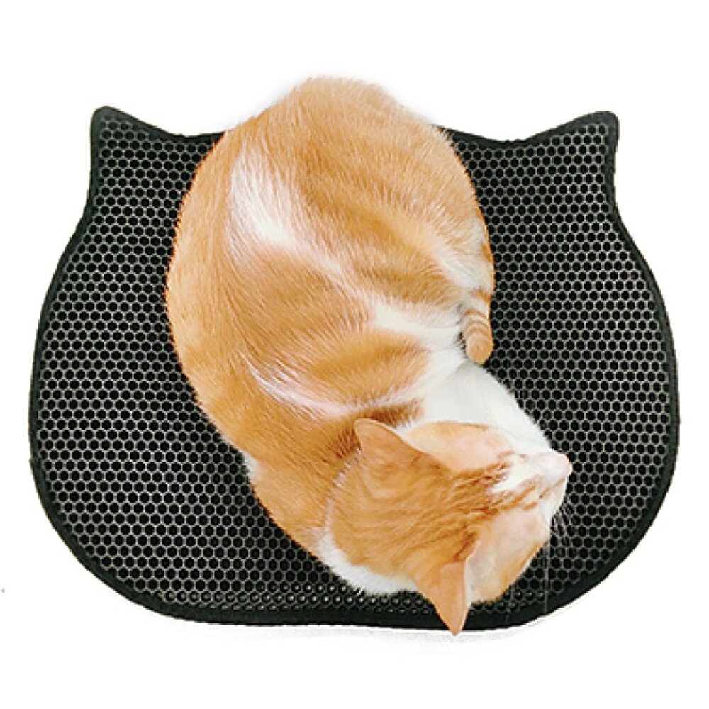 050708638-寵喵樂 EVA可愛貓臉貓砂踏墊 THE CAT 厚韻貓肉泥 蜂巢式改良款孔洞 可水洗『WANG』