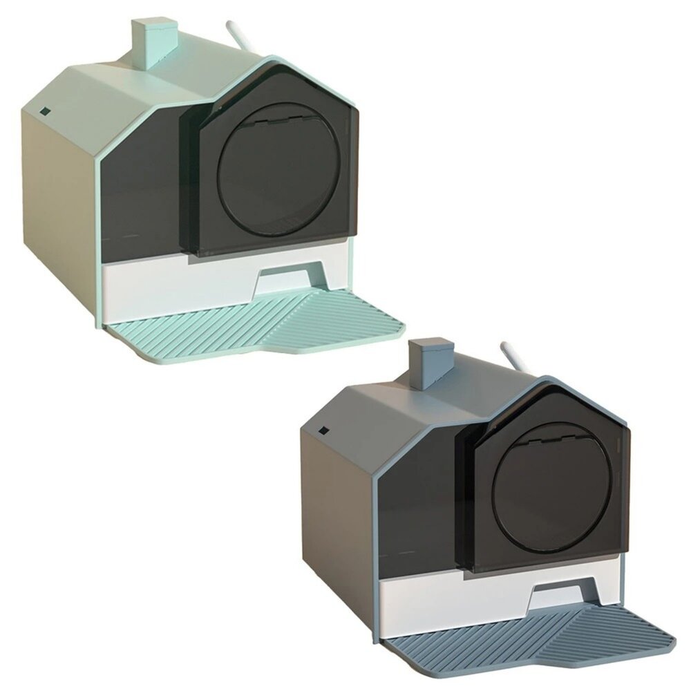 UrbanPaw 喵仙堡特大型貓砂盆|半封閉式 防水貓砂盆 防噴濺 防臭貓廁所 貓砂盆-圖片-1