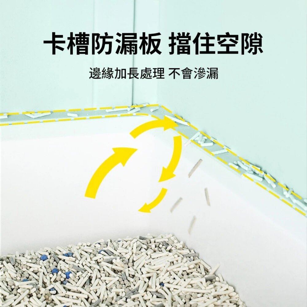 UrbanPaw 喵仙堡特大型貓砂盆|半封閉式 防水貓砂盆 防噴濺 防臭貓廁所 貓砂盆-圖片-6