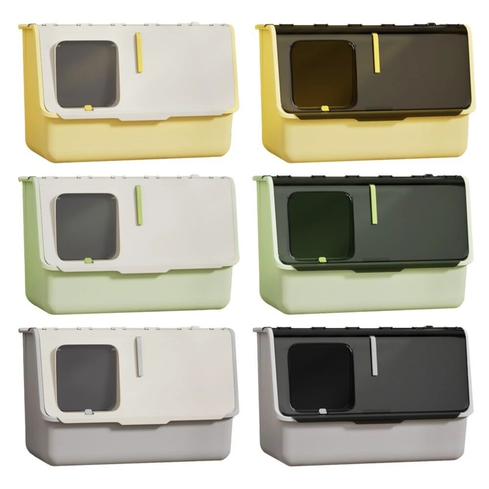 UrbanPaw 守愛前艙口超大全封閉|一手拉防臭貓砂盆-貓咪下進上出 防帶出貓砂 貓砂盆-圖片-1