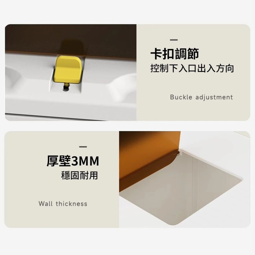 UrbanPaw 方寸頂出式超大全封閉貓砂盆|下進上出隔臭貓砂盆 白色/灰色 貓砂盆-圖片-7