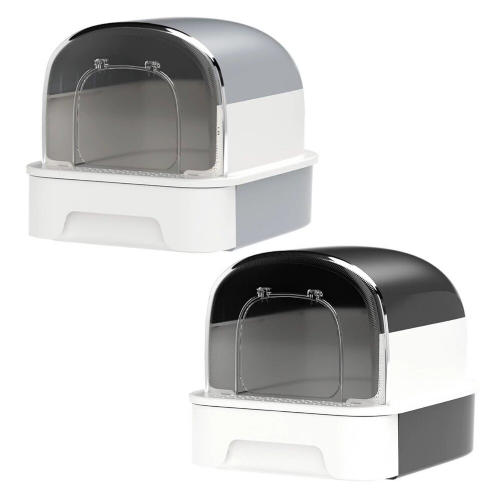 UrbanPaw 喵喜堡全封閉特大 防濺砂隔臭 抽屜式猫砂盆|自由進出貓砂盆 猫砂盆-圖片-1