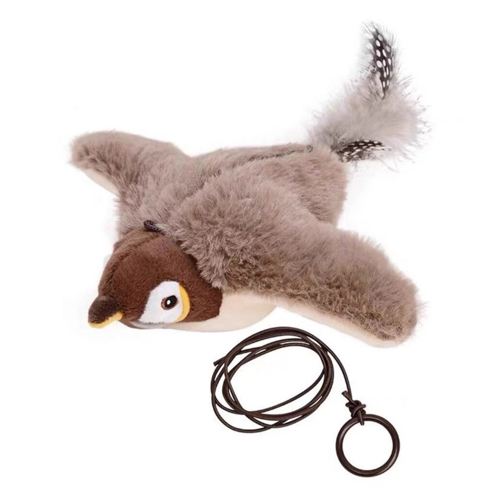 iCat 寵喵樂 貓咪自嗨仿真電動麻雀鳥 (送掛繩+充電線) 寵物玩具 仿真玩具 電動鳥 逗貓 貓玩具『WANG』-圖片-1