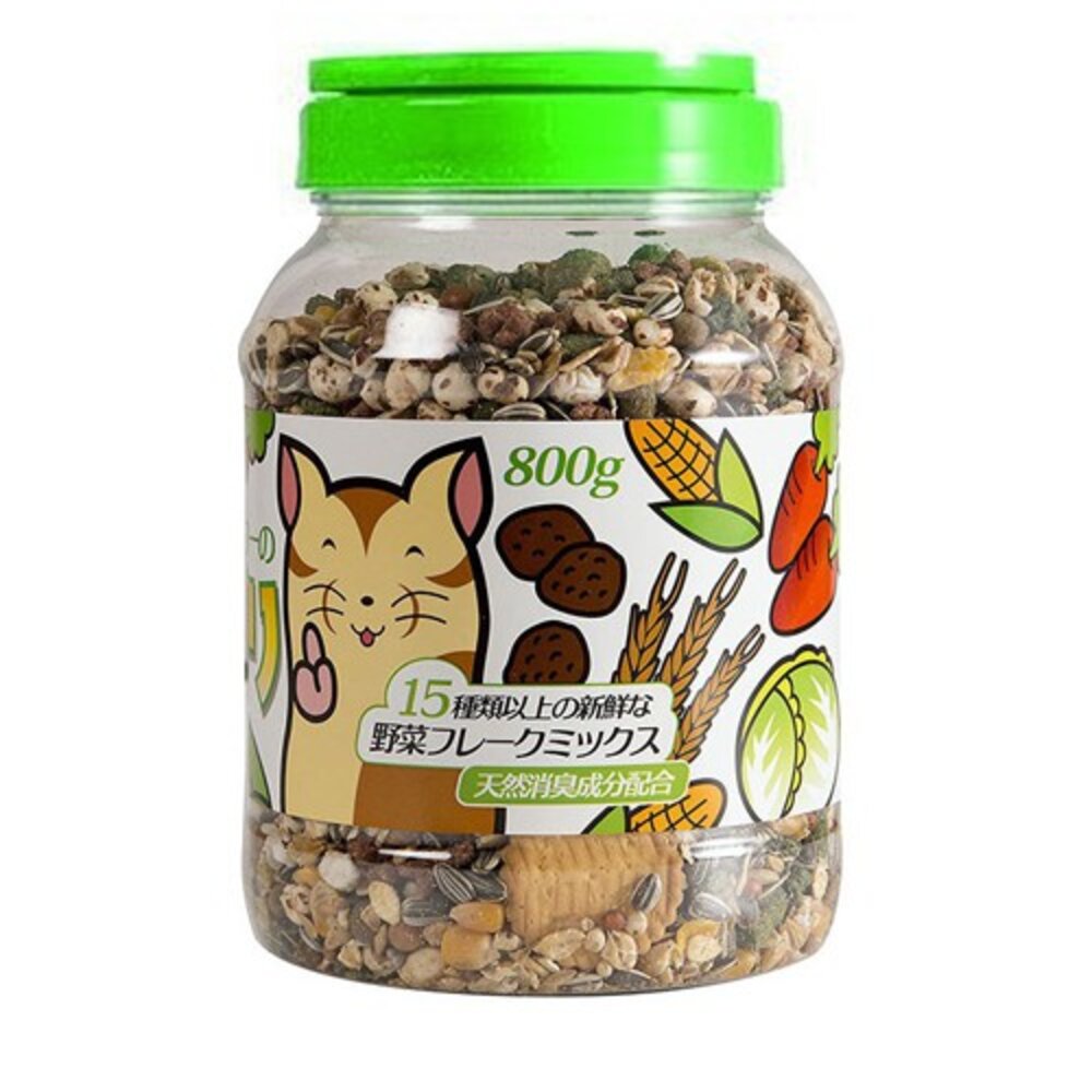 060100288-倉鼠的大補帖- 什錦果麥+綜合蔬菜750g 【M-F672】鼠飼料 小動物飼料『WANG』