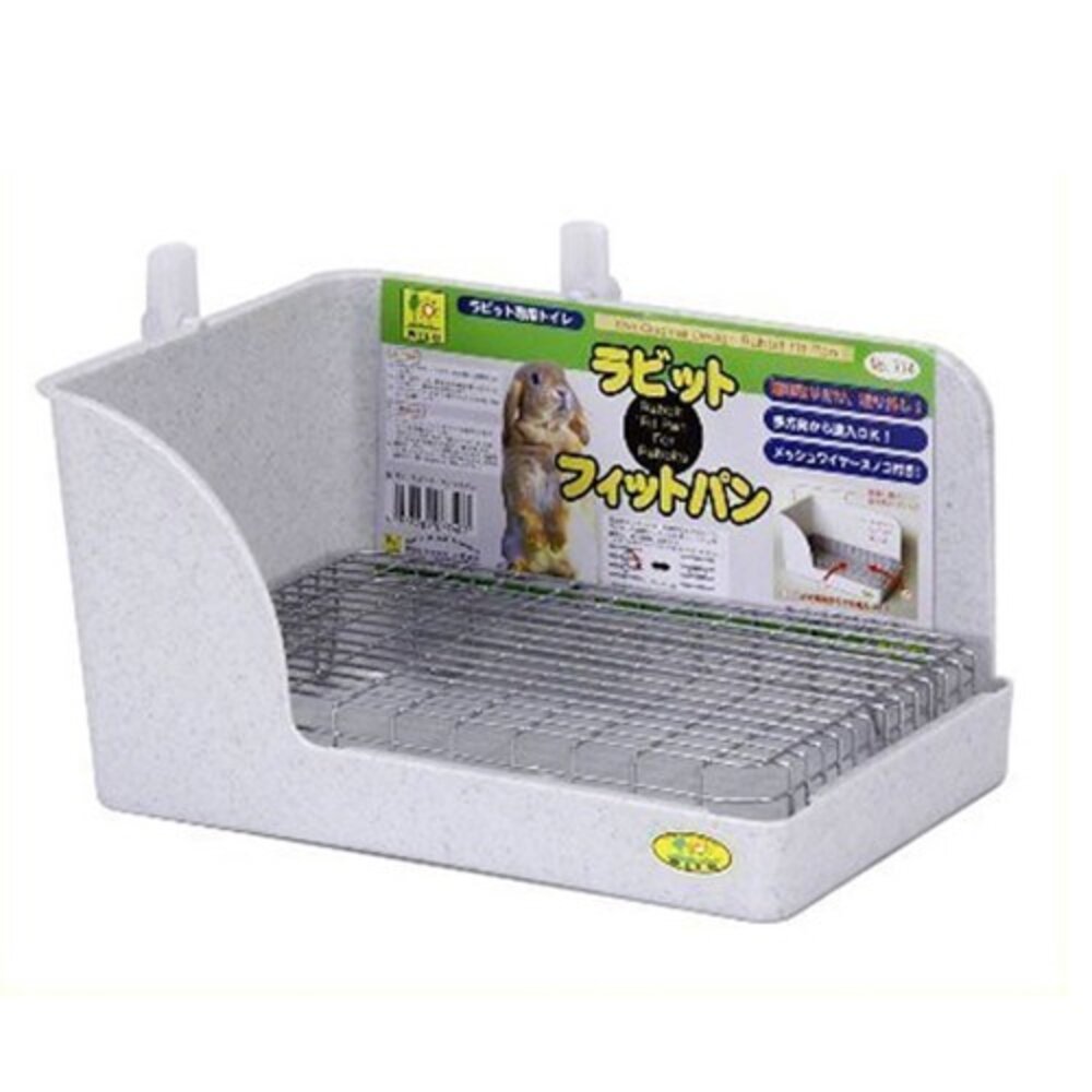 060400254-日本WILD SANKO可固定豪華L型兔子便盆『WANG』