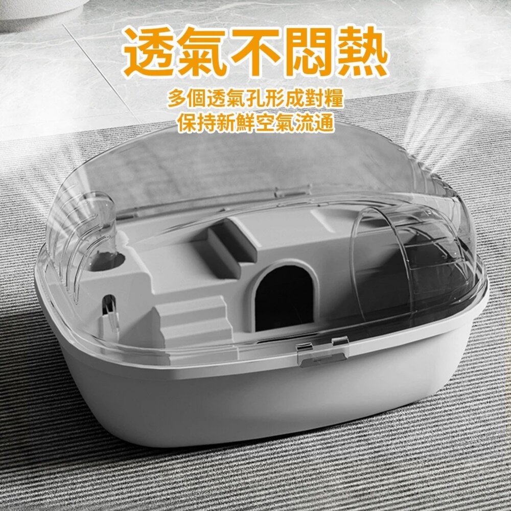 iCat 寵喵樂 豪華布丁倉鼠籠 (粉色) 加大空間 房越獄 運動跑輪 餵食餵水 遊戲 倉鼠屋 小動物提籠『WANG』-圖片-2