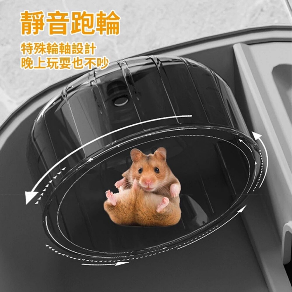 iCat 寵喵樂 豪華布丁倉鼠籠 (粉色) 加大空間 房越獄 運動跑輪 餵食餵水 遊戲 倉鼠屋 小動物提籠『WANG』-圖片-3