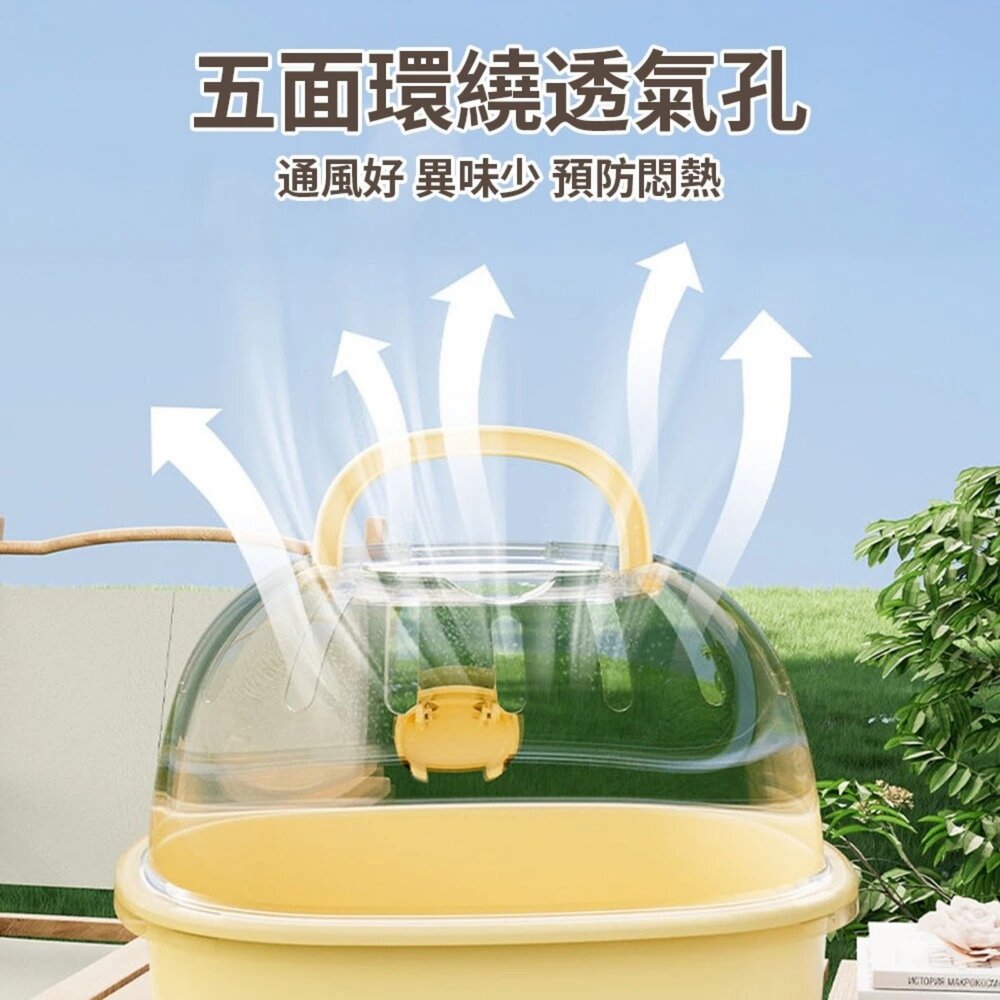 iCat 寵喵樂 透明外出便攜倉鼠籠子 透明掀蓋 輕巧 輕便 倉鼠 小窩 外出籠 小動物提籠『WANG』-圖片-5